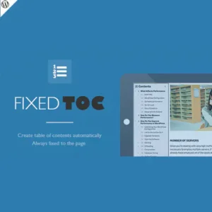 Fixed TOC – table of contents for WordPress plugin -Tocer
