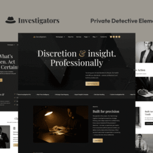 Investigators – Private Detective Elementor Pro Template Kit
