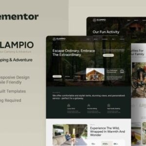 Glampio – Glamour Camping & Adventure Elementor Template Kit