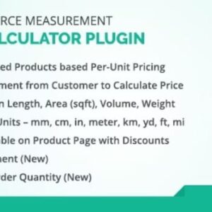 WooCommerce Measurement Price Calculator