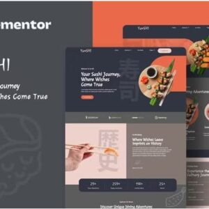 Yushi – Sushi Food Elementor Template Kit