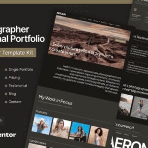 Aeronn – Personal CV Elementor Pro Template Kit