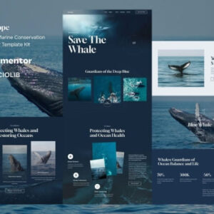 BlueHope – Whale & Marine Conservation Elementor Template Kit