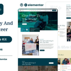 Charitify – Nonprofit Charity & Donation Elementor Template Kit