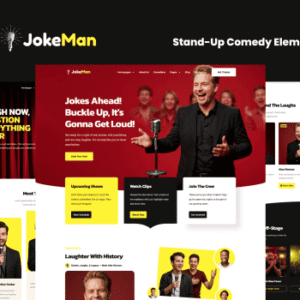 JokeMan – Stand-Up Comedy Elementor Pro Template Kit