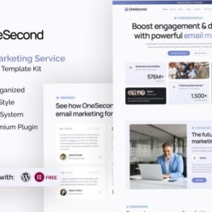 OneSecond – Email Marketing Service Elementor Template Kit