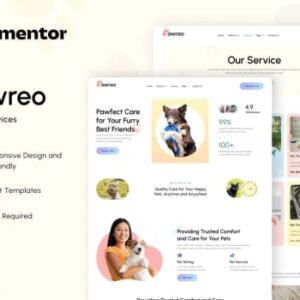 Pawreo – Pet Care Services Elementor Template Kit