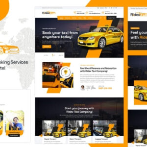 Ridek – Online Taxi Booking Service HTML5 Template