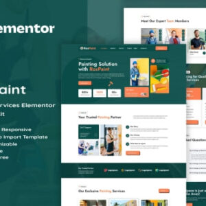 RoxPaint – Painting Services Elementor Template Kit