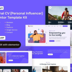 Socialyze – Personal CV Elementor Pro Template Kit