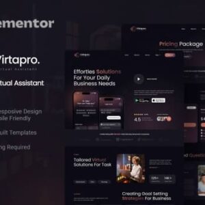 Virtapro – Modern Virtual Assistant Elementor Template Kit