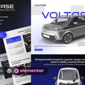 Voltase – EV Car Company Elementor Template Kit