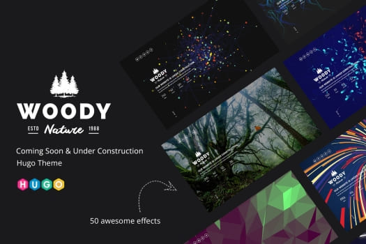 Woody – Coming Soon Hugo Theme | HTML Template
