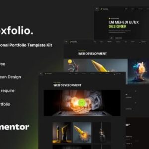 Zoxfolio – Personal Portfolio Elementor Template Kit