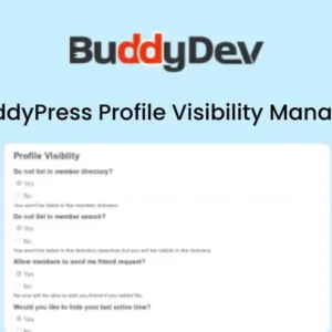 BuddyPress Profile Visibility Manager