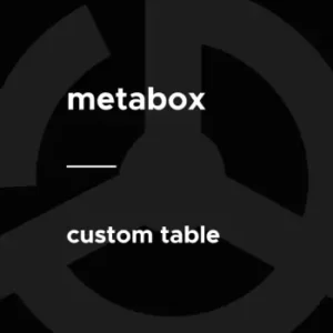 Meta Box Custom Table Addon