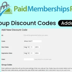 Paid Memberships Pro Group Discount Codes
