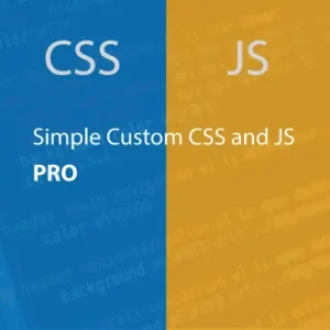Simple Custom CSS and JS PRO
