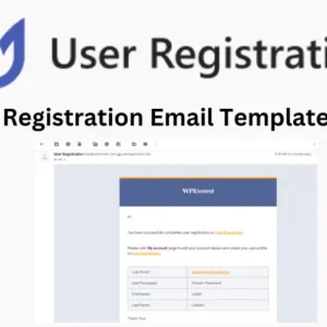 User Registration Email Templates