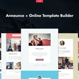Announce – 4x Responsive Notification Email | Email Templates