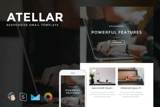 Atellar – Responsive Email + StampReady Builder | Email Templates