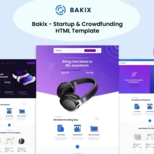 Bakix – Crowdfunding Startup Fundraising Template