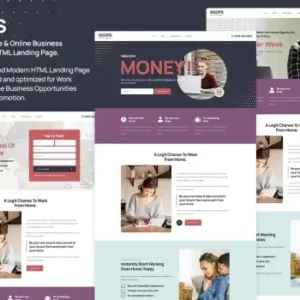 Bizops – Online Work From Home HTML Landing Page