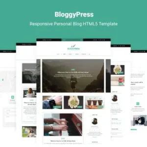 BloggyPress | Personal Blog HTML5 Template | Landing Page Templates