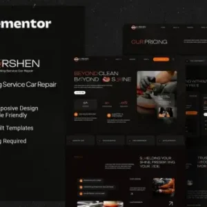 Carshen – Car Detailing Service Car Repair Elementor Template Kit