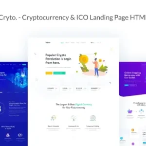 Cryto – Bitcoin & Cryptocurrency Landing Page HTML