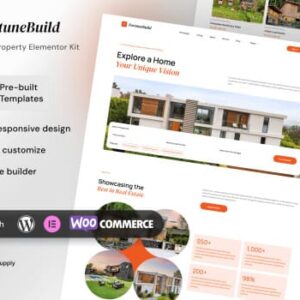 FortuneBuild – Real Estate Property Elementor Template Kit