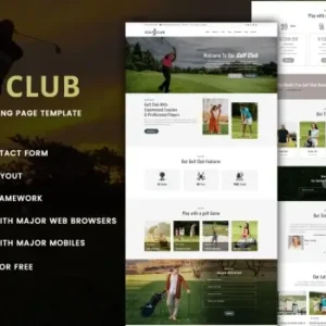 Golf Club – Multipurpose Responsive HTML Landing Page Template
