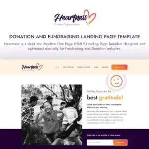 Heartness – Fundraising / Donation Landing Page