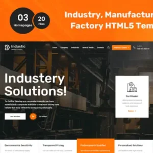 Industic Factory and Manufacturing HTML5 Template