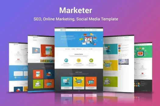 Marketer – SEO, Online Marketing, Social Media | HTML template