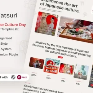 Matsuri – Japanese Culture Day Elementor Template Kit