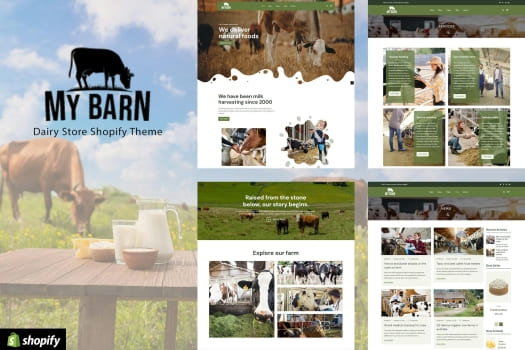 Mybarn – Organic Food, Milk Store Shopify Theme