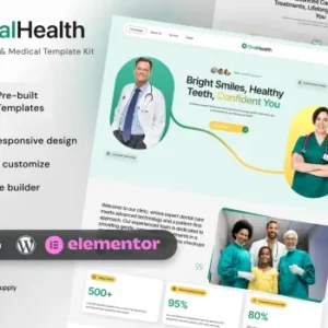 OralHealth – Dental Clinic & Medical Elementor Template Kit