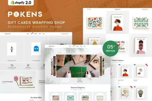 Pokens – Gift Cards Wrapping Shop Shopify Theme