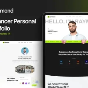 Raymond – Freelancer Personal Portofolio Elementor Template Kit