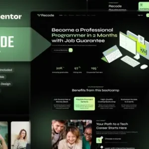 Recode – Coding Bootcamp Elementor Template Kit