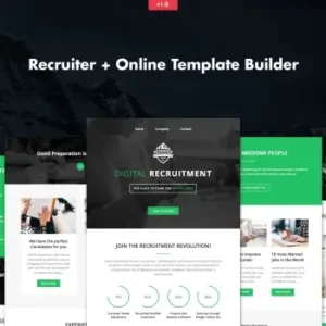 Recruiter – Responsive Recruitment Email + Builder | Email Templates