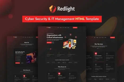 Redlight | Cyber Security & IT Management HTML Template