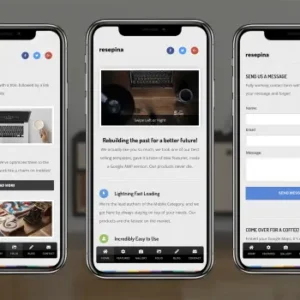Resipina Mobile | Google AMP & Classic Mobile Site | HTML Template