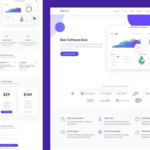 Software & SaaS App Landing Template — Startly