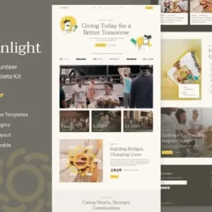 Sunlight – Charity and Volunteer Elementor Template Kit