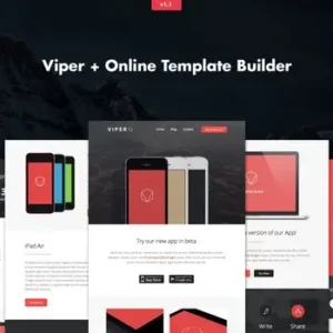 Viper – Responsive APP Business Email + Builder | Email Templates