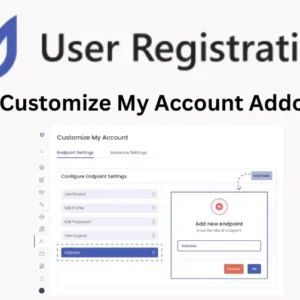 User Registration Customize My Account Addon