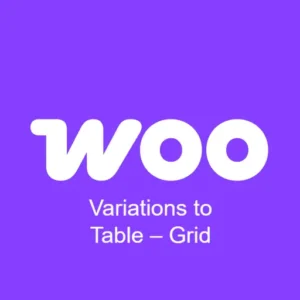 Woocommerce Variations to Table – Grid