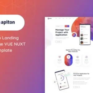 Apiton – Vue Nuxt App Landing Page Template
